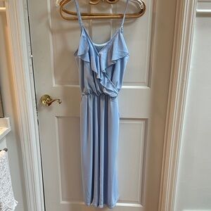 Light Blue Ruffled Jumpsuit